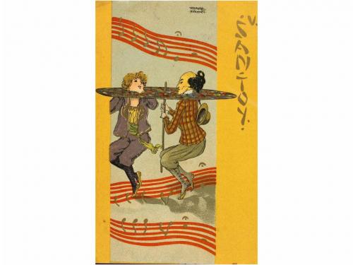 1900 ca. POSTALES. KIRCHNER:. SANTOY. Serie de 6 cartas post