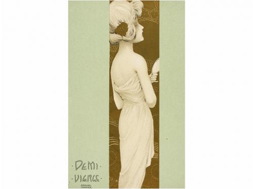 1900 ca. POSTALES. KIRCHNER:. DEMI VIERGE. Serie de 6 cartas