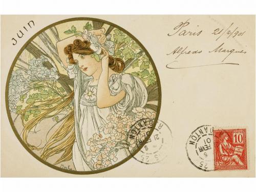 1900 ca. POSTALES. MUCHA:. TARJETAS POSTALES. MUCHA, A. LES 