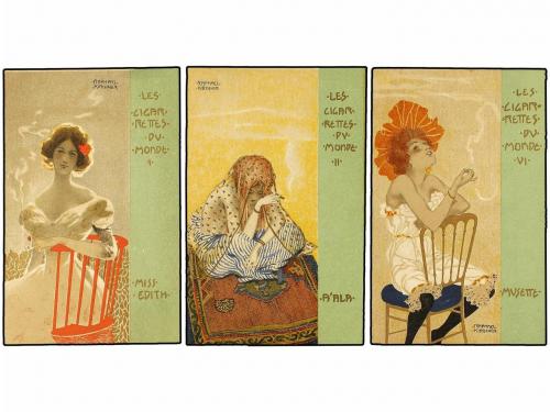 1900 ca. POSTALES. TARJETAS POSTALES. KIRCHNER. LES CIGARETT