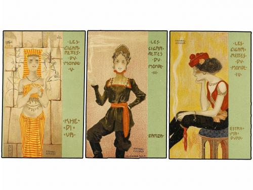 1900 ca. POSTALES. TARJETAS POSTALES. KIRCHNER. LES CIGARETT