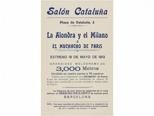 1913. PROGRAMA DE MANO. LA ALONDRA Y EL MILANO. Programa lib