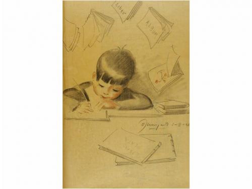 1920-1945. ORIGINAL ARTÍSTICO. (LIBRO DE AUTOGRAFOS). PENAGO