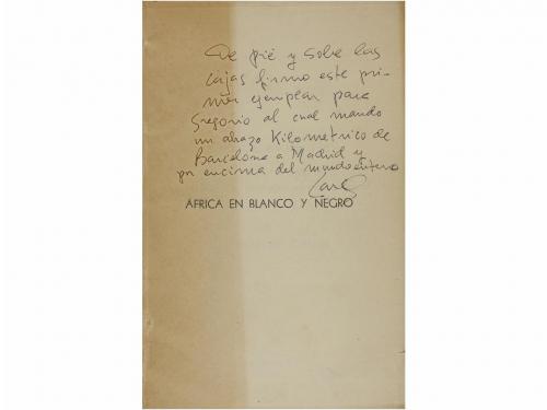 1945. LIBRO. (DEDICATORIA-COLONIAS). SENTÍS, CARLOS:. AFRICA