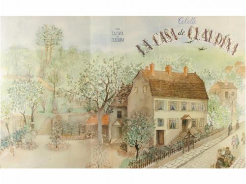 1943. LIBRO. (BIBLIOFILIA-ENCUADERNACIÓN). COLETTE:. LA CASA