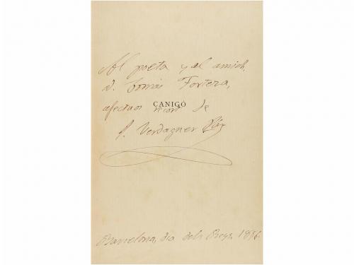 1886. LIBRO. (LITERATURA CATALANA). VERDAGUER, JACINTO:. CAN