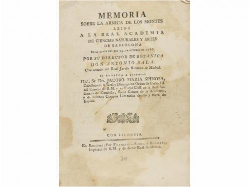 1784-1916. FOLLETO. (MEDICINA-BARCELONA). CONJUNTO DE APROX.