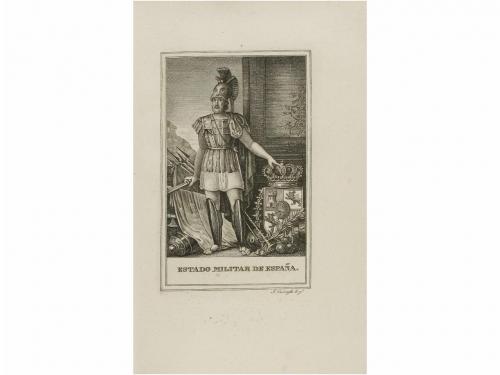 1850 ca. LIBRO. (MILITAR). ESTADO MILITAR EN ESPAÑA. S.l.: s