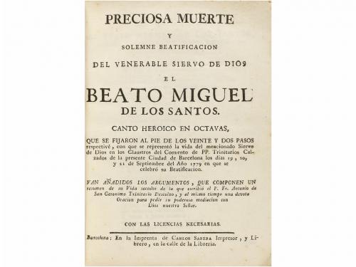 S. XVIII-XIX. FOLLETO. (BARCELONA-RELIGIÓN). LOTE DE 21 OPÚS