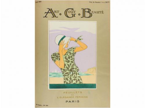 1930. REVISTA. (ARTE-MODA). ART GOÛT BEAUTÉ. FEUILLETS DE L'