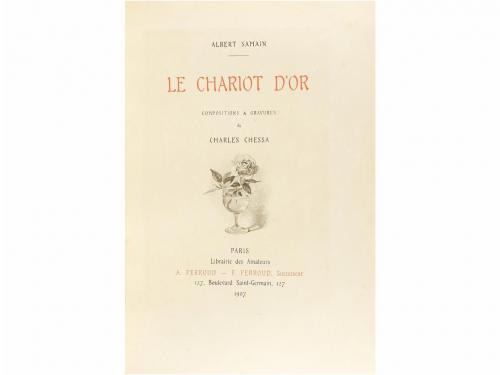 1907. LIBRO. (BIBLIOFILIA). SAMAIN, ALBERT:. LE CHARIOT D'OR