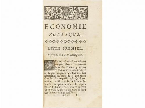 1769. LIBRO. (CIENCIAS). ÉCONOMIE RUSTIQUE, OU NOTIONS SIMPL