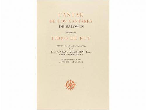 1942. LIBRO. (BIBLIOFILIA). CANTAR DE LOS CANTARES DE SALOMÓ