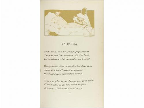 1914. LIBRO. (BIBLIOFILIA). VERLAINE, PAUL:. POÈMES SATURNIE