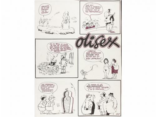 1980 ca. ORIGINAL ARTÍSTICO. OLI. MÁS DE 150 ORIGINALES DE H
