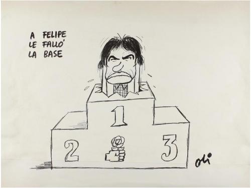 1980 ca. OLI: MAS DE 120 DIBUJOS ORIGINALES HUMORÍSTICOS. A