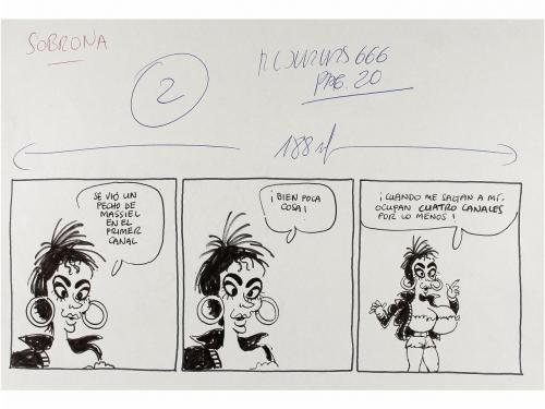 1980 ca. OLI: MAS DE 120 DIBUJOS ORIGINALES HUMORÍSTICOS. A