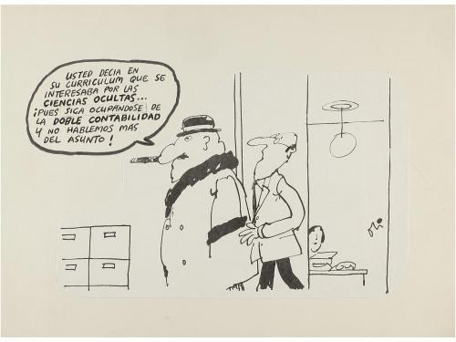 1980 ca. OLI: MAS DE 120 DIBUJOS ORIGINALES HUMORÍSTICOS. A