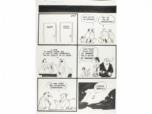 1980 ca. ORIGINAL ARTÍSTICO. OLI:. MÁS DE 150 ORIGINALES PAR