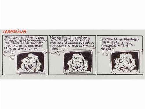 1980 ca. ORIGINAL ARTÍSTICO. OLI:. MÁS DE 150 ORIGINALES PAR