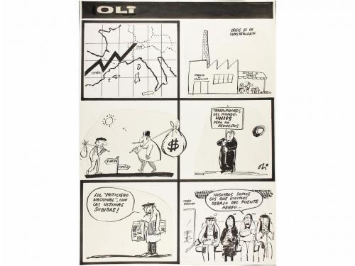 1980 ca. ORIGINAL ARTÍSTICO. OLI:. MÁS DE 150 ORIGINALES PAR