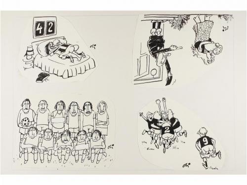 1980 ca. ORIGINAL ARTÍSTICO. OLI:. MÁS DE 150 ORIGINALES PAR