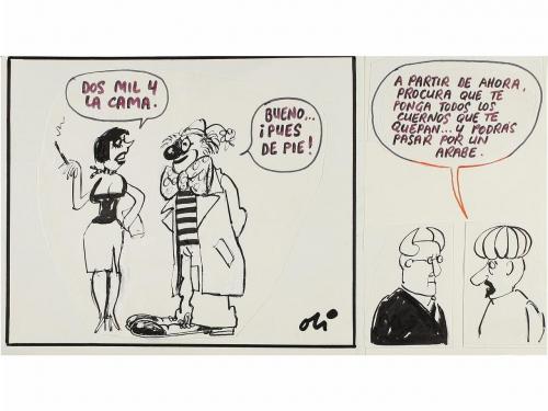 1980 ca. ORIGINAL ARTÍSTICO. OLI:. MÁS DE 150 ORIGINALES PAR