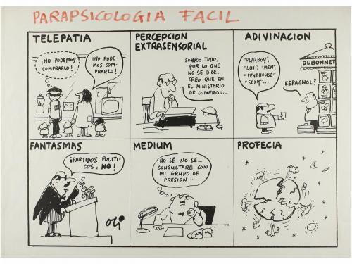 1980 ca. ORIGINAL ARTÍSTICO. OLI:. MÁS DE 150 ORIGINALES PAR