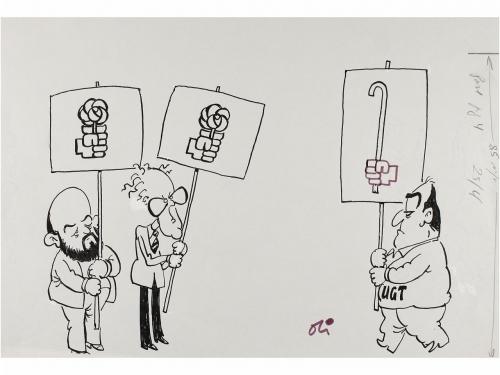 1980-1990 ca. ORIGINAL ARTÍSTICO. OLI. CONJUNTO DE MÁS DE 20