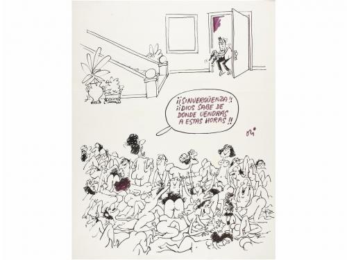 1980-1990 ca. ORIGINAL ARTÍSTICO. OLI. CONJUNTO DE MÁS DE 20