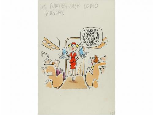 1980-1990 ca. ORIGINAL ARTÍSTICO. OLI. CONJUNTO DE MÁS DE 20