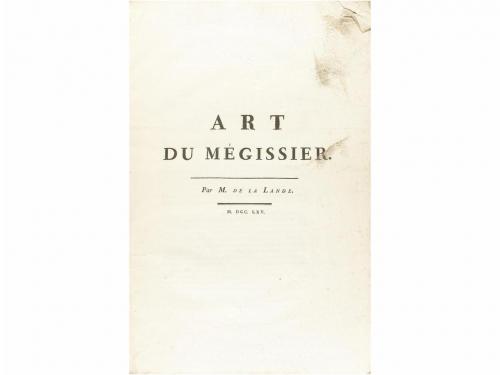 1761. LIBRO. (ARTES Y OFICIOS). DESCRIPTIONS DES ARTS ET MÉT