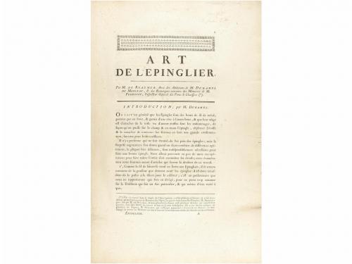 1761. LIBRO. (ARTES Y OFICIOS). DESCRIPTIONS DES ARTS ET MÉT