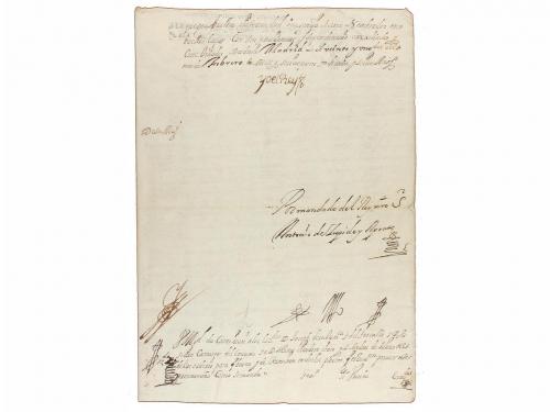 1679-1699. MANUSCRITO. LOTE DE 37 CARTAS FIRMADAS POR EL REY