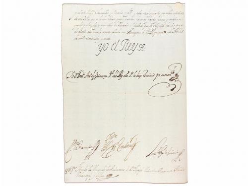 1711. MANUSCRITO. (FIRMA REAL). FIRMA REAL DE FELIPE V POR L