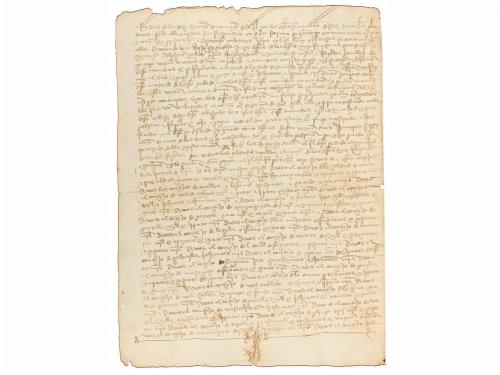 1406 ca. MANUSCRITO. LOTE DE 5 MANUSCRITOS SOBRE PAPEL DE LO