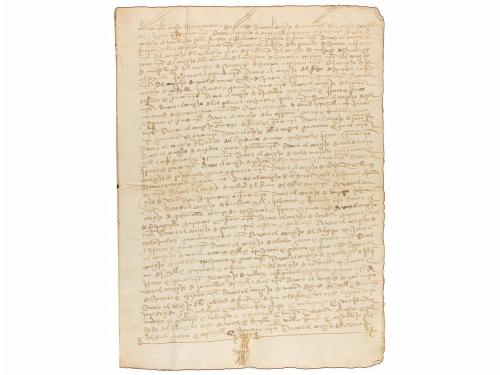 1406 ca. MANUSCRITO. LOTE DE 5 MANUSCRITOS SOBRE PAPEL DE LO