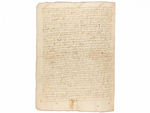 1406 ca. MANUSCRITO. LOTE DE 5 MANUSCRITOS SOBRE PAPEL DE LO