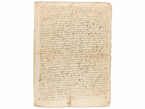 1406 ca. MANUSCRITO. LOTE DE 5 MANUSCRITOS SOBRE PAPEL DE LO