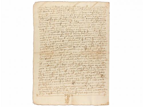 1406 ca. MANUSCRITO. LOTE DE 5 MANUSCRITOS SOBRE PAPEL DE LO