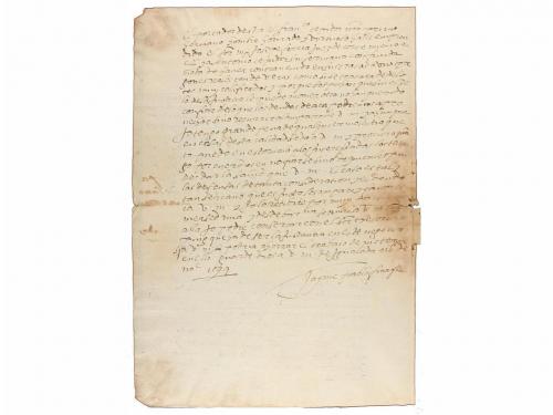 1594. MANUSCRITO. (CORTE FELIPE II). CARTA MANUSCRITA DE FRA