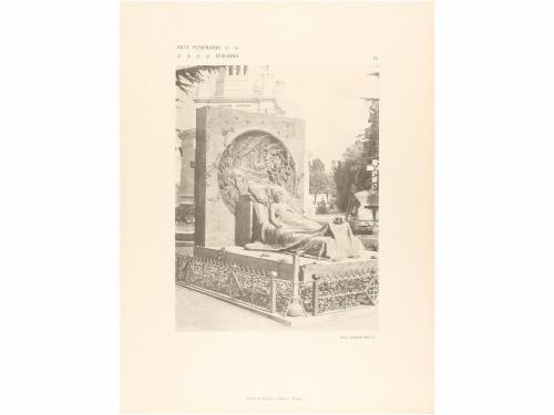 1900 ca. GRABADO. (ARQUITECTURA). ARTE FUNERARIA ITALIANA. S