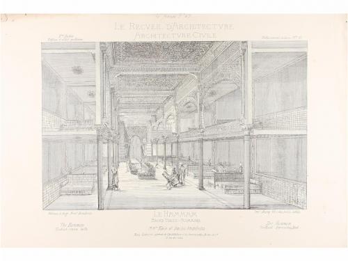 1874-1877. GRABADO. (ARQUITECTURA). WULLIAM & FARGE. LE RECU