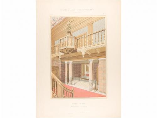 1880 ca. GRABADO. (ARQUITECTURA). PLANAT, P.:. HABITATIONS P