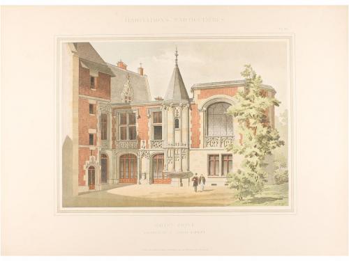 1880 ca. GRABADO. (ARQUITECTURA). PLANAT, P.:. HABITATIONS P