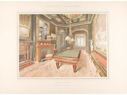 1880 ca. GRABADO. (ARQUITECTURA). PLANAT, P.:. HABITATIONS P