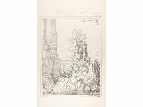 1866-1887. REVISTA. (ARQUITECTURA). INTIME CLUB. CROQUIS D'A