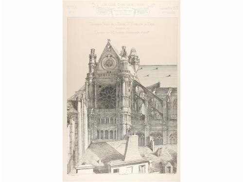 1866-1887. REVISTA. (ARQUITECTURA). INTIME CLUB. CROQUIS D'A