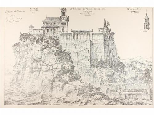 1866-1887. REVISTA. (ARQUITECTURA). INTIME CLUB. CROQUIS D'A