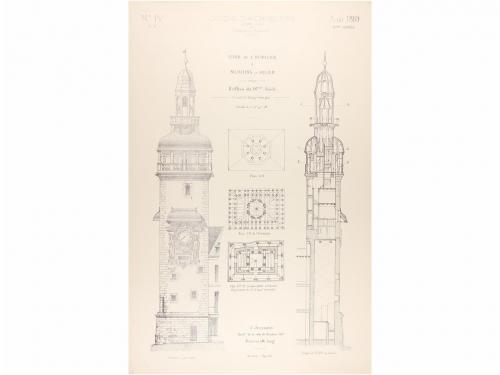1866-1887. REVISTA. (ARQUITECTURA). INTIME CLUB. CROQUIS D'A